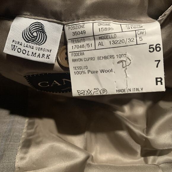 Canali Men's 100% Wool 2-Button Blazer Brown Italy 56R Model 13220/32 - Picture 7 of 11